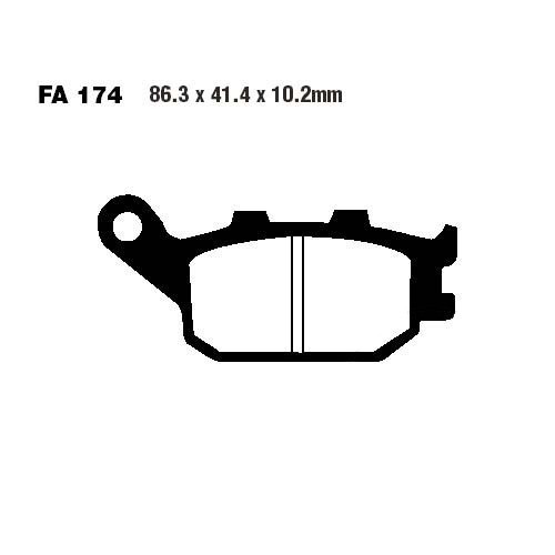 Placute de frana FA174V, Semi-Sinter, EBC Cod Produs: MX_NEW 7377036MA