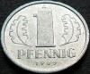 Moneda 1 PFENNIG - RD GERMANA / GERMANIA, anul 1989 * cod 3988, Europa, Aluminiu