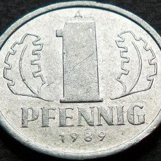 Moneda 1 PFENNIG - RD GERMANA / GERMANIA, anul 1989 * cod 3988