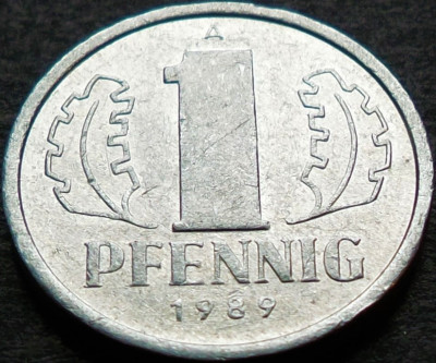 Moneda 1 PFENNIG - RD GERMANA / GERMANIA, anul 1989 * cod 3988 foto