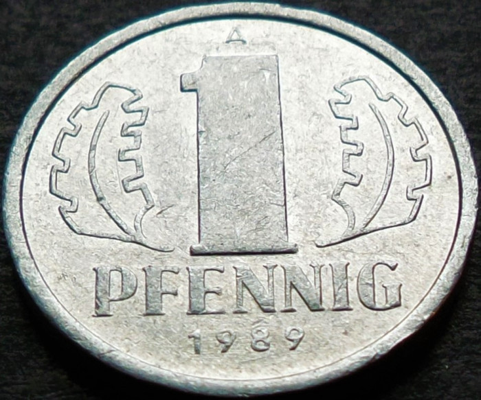 Moneda 1 PFENNIG - RD GERMANA / GERMANIA, anul 1989 * cod 3988