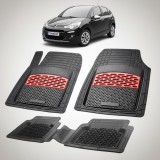 Covorase Citroen C3 Generatia II Compatibile 2009-2016 | Red, Cauciuc
