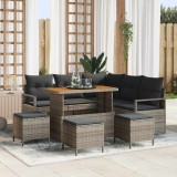 VidaXL Set de canapele pentru grădină 9 pcs Gri 110 x 55 x 71 cm
