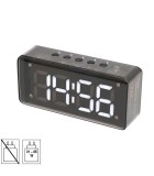 Ceas desteptator 3D LED alb cu FM /Bluetooth /MP3 player multimedia MECHACLOCK Home
