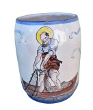 HALBA VECHE DIN CERAMICA, LUCRATA SI DECORATA MANUAL