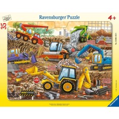 Ravensburger - Puzzle tip rama utilaje la munca 35 piese