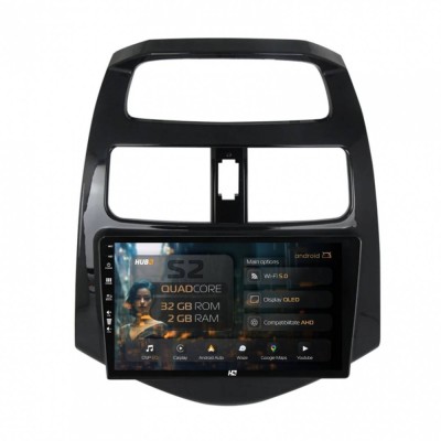 Navigatie Daewoo Matiz Chevrolet Spark (2010-2014) 2GB RAM Android 13 GPS Wi-FI Carplay Android Auto USB Bluetooth Radio Waze Touchscreen 9 inch foto