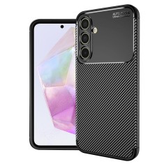 Husa Samsung Galaxy A35 5G Techsuit CarbonFiber, negru foto