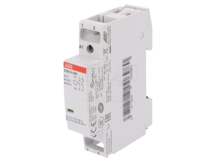 Contactor 2-poli 16A 24V NO