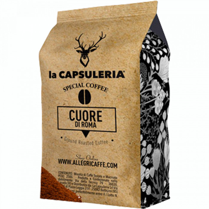 Cafea macinata Arabica Cremoso, Arabica, 5x250 G, La Capsuleria