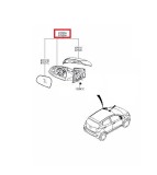 Oglinda usa exterioara HYUNDAI I10 (BA), 01.2014-, partea stanga, reglare electrica; carcasa grunduita; sticla convexa; geam cromat