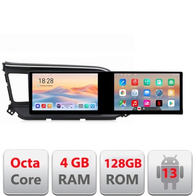 Navigatie Hyundai Elantra 2018- Kit-1581 Edotec 2 ecrane 8 core 4+128 21.6 inch Incell android Wifi 5Ghz gps internet CarStore Technology foto