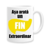 Cana alba personalizata &quot;Asa arata un fin extraordinar&quot;, INOVATIX&reg;. 330ml
