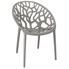 SCAUN TERASA BISTRO, JUMI, ALBERO, PP, GRI, 58X56X80 CM