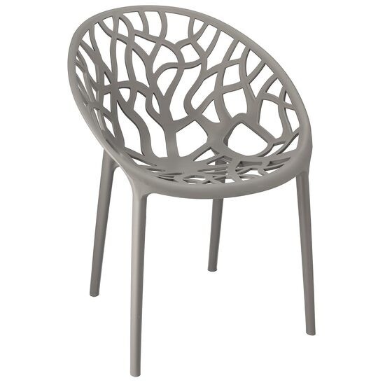 SCAUN TERASA BISTRO, JUMI, ALBERO, PP, GRI, 58X56X80 CM