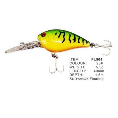 Vobler FL FL504 Floating 40mm 5.5g Depth 1.5m Colour 93 foto