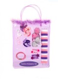 Set geanta cu accesorii pentru par, 36 piese,Mov