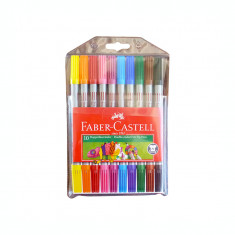 Carioca 10 culori Faber Castell lavabil cu 2 capete 151110 foto