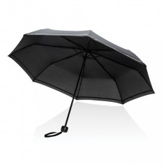 Umbrela de ploaie mini, reflectorizanta, Everestus, 21OCT0995, 56.5 x ? 96 cm, Poliester, Metal, Negru, saculet inclus foto