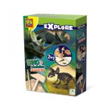 Set de joaca Dino si excavarea scheletului 2 in 1 - Triceratops, SES Creative