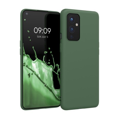 Husa pentru OnePlus 9, Silicon, Verde, 55726.80 foto