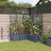 Ghivece Gradina vidaXL Gri cu Irigare, 5 buc, Trellis Reglabil, 120x120x142 cm, 35L, Plastic Sintetic, Interior/Exterior