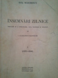 Titu Maiorescu - Insemnari zilnice, vol. I (1937)