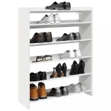 VidaXL Pantofar, alb, 80x25x100 cm, lemn prelucrat