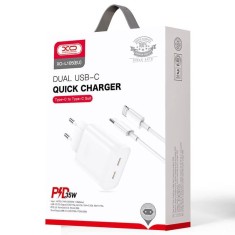 &Icirc;ncărcător Rețea XO L105 cu Cablu USB-C, 35W, 2xUSB-C PD - &Icirc;ncărcare Rapidă pentru Telefon