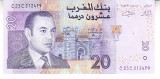 M1 - Bancnota foarte veche - Maroc - 20 dirhams - 2005