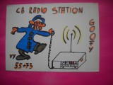 HOPCT 15036 GOOFY -GERMANIA--CARTE POSTALA RADIO AMATOR / RADIOAMATORI CARICATURA -CIRCULATA