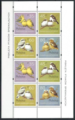Polonia 1995 Mi 3567/70 klb MNH - Pasari cantatoare 27-3 foto
