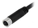 Conector M8 5m Mamă 3 PIN Drept cu Manșon și Cabluri