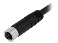 Conector M8 5m Mamă 3 PIN Drept cu Manșon și Cabluri