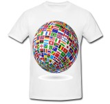 Cumpara ieftin Tricou &quot; Globe with country flags &quot;