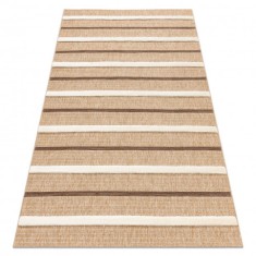 SPARK 0686A covor bej / cremă - Linii, sisal, structural, 80x150 cm
