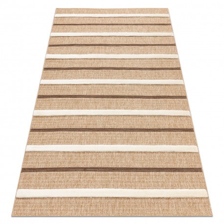 SPARK 0686A covor bej / cremă - Linii, sisal, structural, 160x220 cm