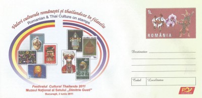 ~Romania, Valori culturale romanesti si thailandeze, intreg postal, necirculat foto