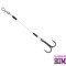 Montura Bomb Twisto Rigs Fluorocarbon 12 cm./ancora 2 set x 3 buc. - Delphin