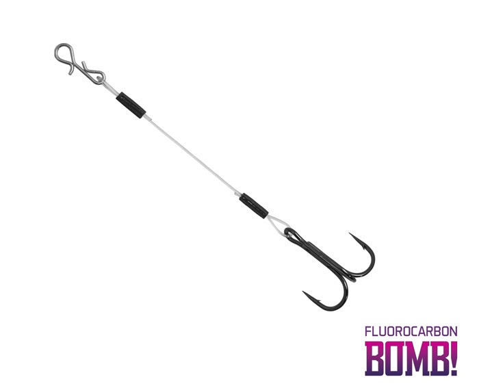 Montura Bomb Twisto Rigs Fluorocarbon 10 cm./ancora 4 set x 3 buc. - Delphin