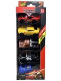 Set 5 Machete Cars cu lansator catapulta masini Lightning McQueen Sheriff Mater