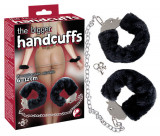 Catuse Cu Blanita Bigger Furry Handcuffs, Negru