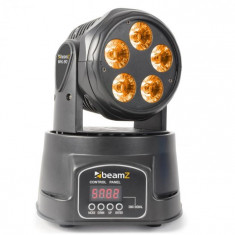 Beamz MHL90 MINI, cap rotativ, efect de lumina cu LED-uri, 5 x 18 W, RGBAW-UV 6 in 1 foto