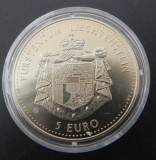 Moneda 5 Euro 1996 - Liechtenstein, St. Florian Church in Vaduz, 38,75 mm, in capsula
