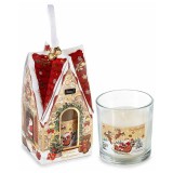 Lumanare parfumata Craciun in cutie cadou aroma Tamaie cm 7 x 7 x 14 H