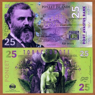 !!! PONEET ISLANDS = FANTASY NOTE = 25 KASUTU 2018 - UNC / POLIMER foto