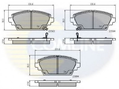 Set placute frana,frana disc NISSAN ALMERA TINO (V10) (1998 - 2006) COMLINE CBP3802 foto