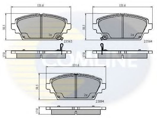 Set placute frana,frana disc HONDA ACCORD VI (CG, CK) (1997 - 2003) COMLINE CBP3802