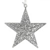 Ornament Brad Crăciun, Stea, Glitter, Culoare Argintie, Dimensiune 18 cm, Oem