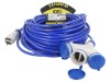 Prelungitor albastru 25m 3 prize 16A, KEL